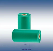 4.33'' x 984' (110mm x 300m) GREEN Thermal Transfer Ribbons (24) Wax Resin Zebra