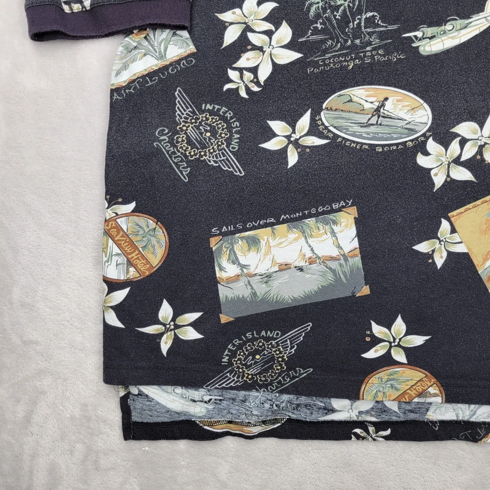 Bimini Bay Shirt Men Extra Large Black Golf Polo Tiki Hula Montego Bora Adult XL - Image 4 of 4