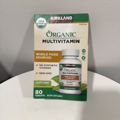 Kirkland Signature USDA Organic Multivitamin, 80  Tablets EXP 07/2026