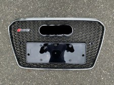 Für Audi A5 2012-2016 RS5 Stil Grill Kühlergrill Frontgrill Schwarz+Silber