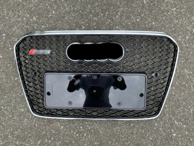 RS5 Stil Chrom Silber Grill Kühlergrill Schwarz Frontgrills Für Audi A5 2012-16