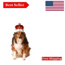 Rubie's King's Crown Pet Costume Accessory - Medium/Large Plush Crown for Fes...