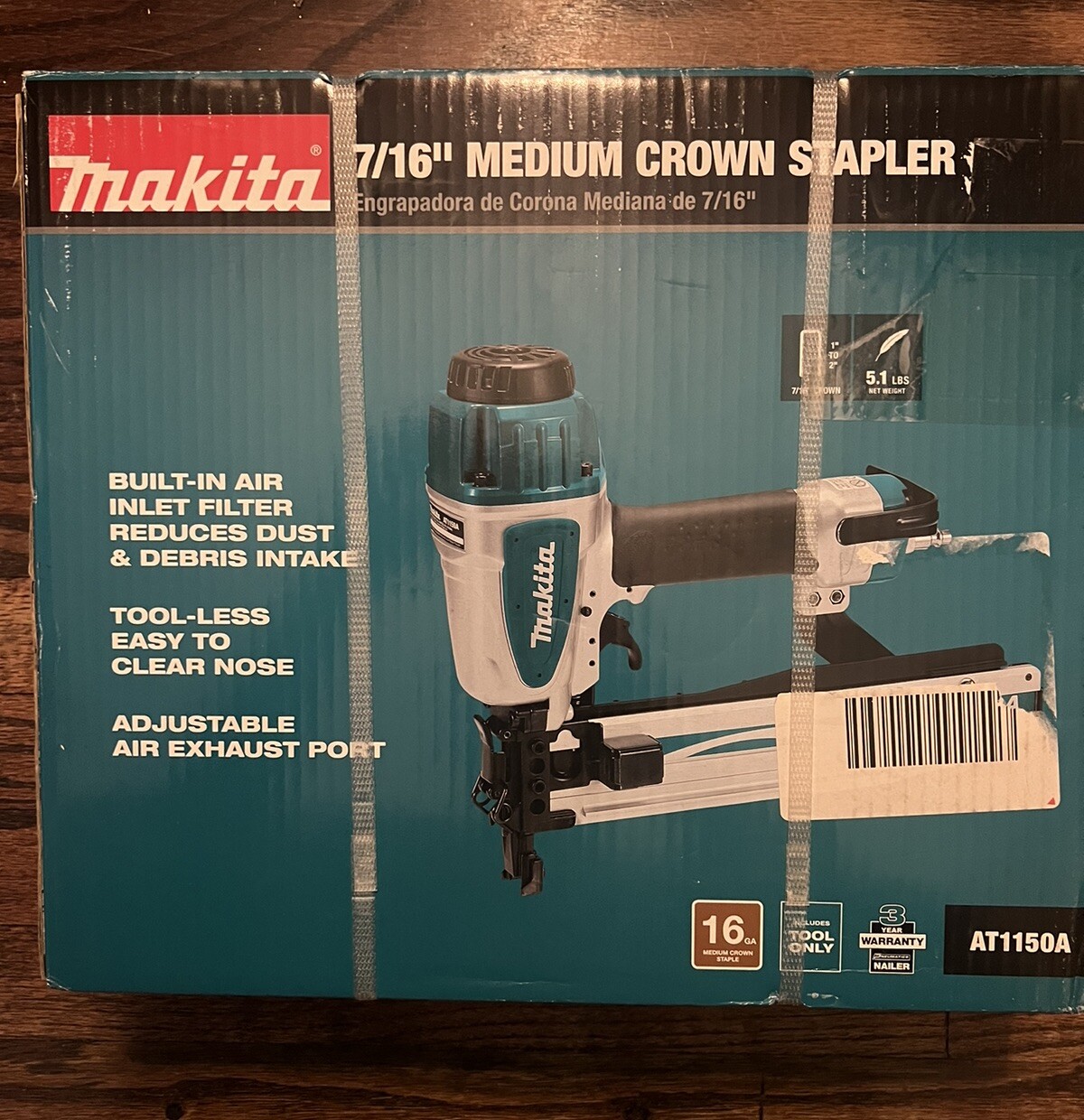 New Makita AT1150A 7/16 inch 16 Gauge Crown Stapler NIB 88381077491 eBay