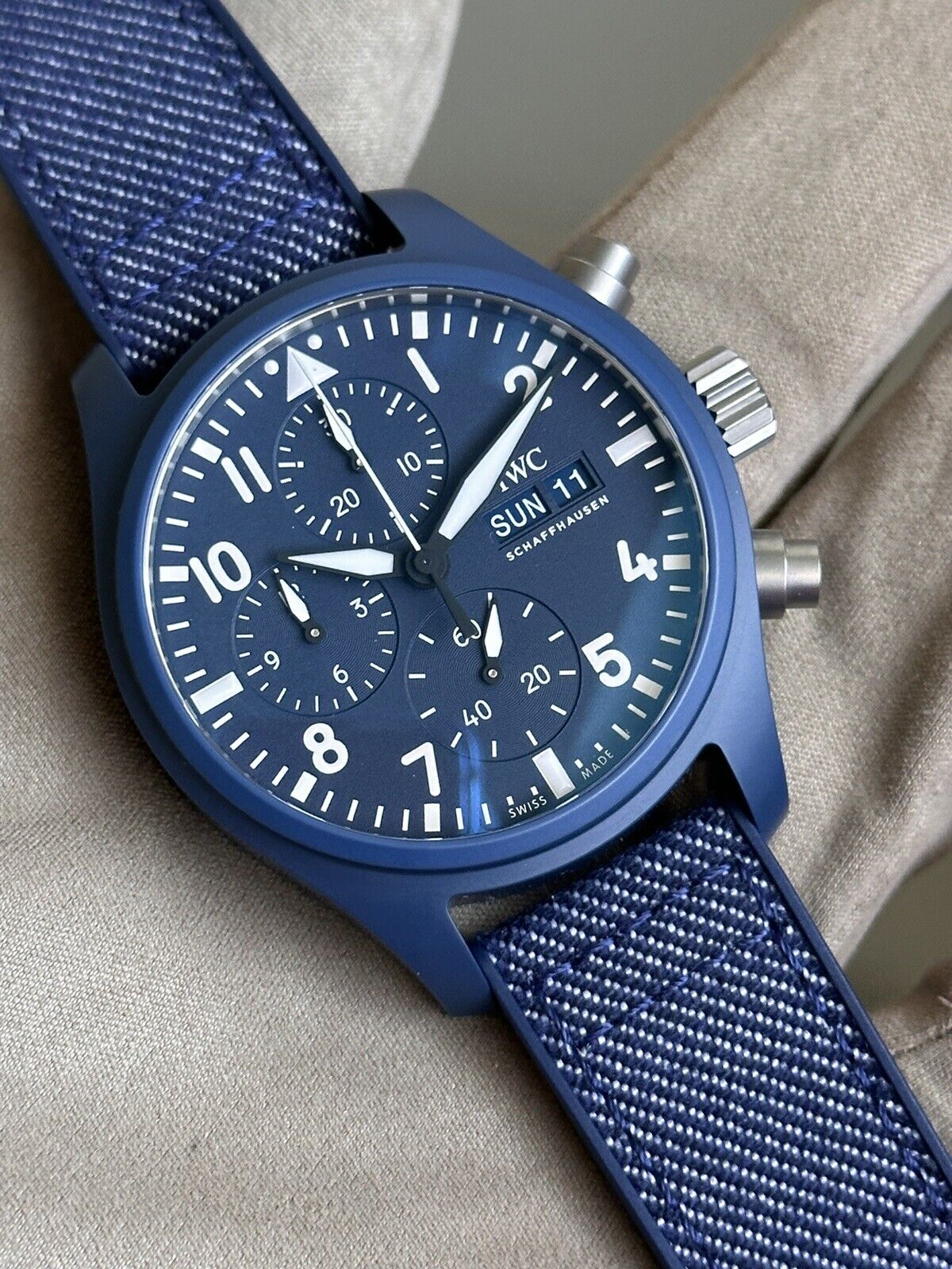 IWC Pilot's Watch Chronograph "Oceana" Top Gun Blue Ceramic Automatic 41 2024