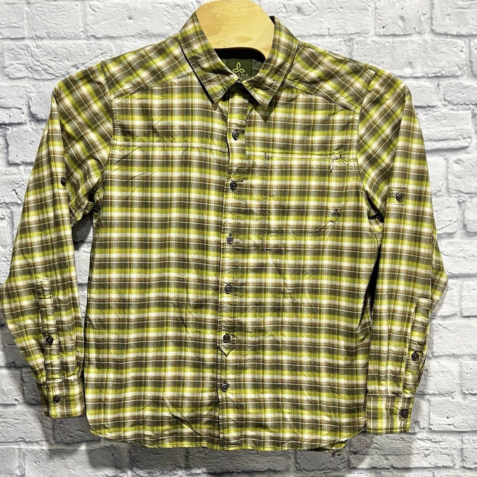 prana button casual outdoors nylon athletic hiking shirt