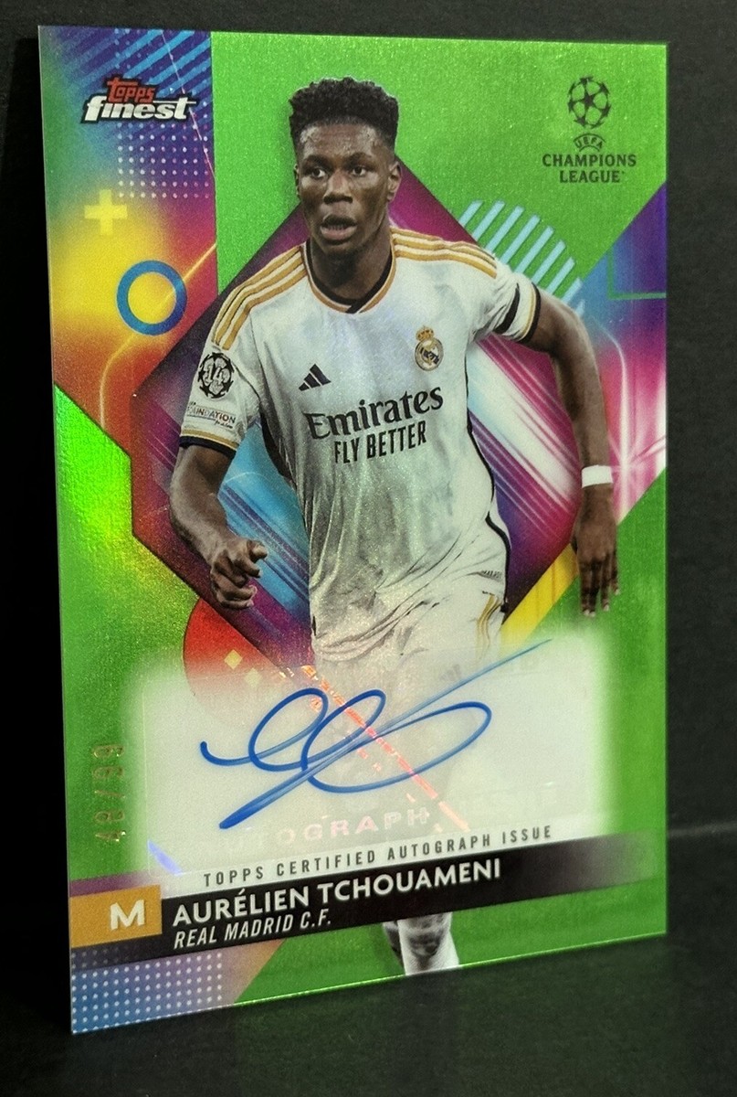2023-24 topps finest ucc チュアメニ 直筆サイン カード 2023-24 Topps Finest UCC Real Madrid Aurelien Tchouameni