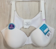 Vanity Fair Beauty Back Smooth Back Full-Figure Bra 44D White Style 76380 NWT