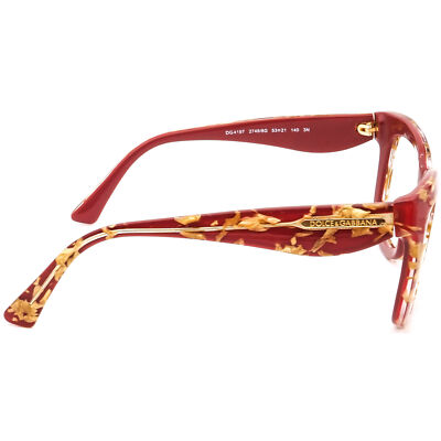 DOLCE  and GABBANA DG4197 GOLD LEAF Stylish Women\'s Sunglasses - Red and Gold Dolce & Gabbana Sunglasses Frame Only DG 4197 2748/8G Leaf  main image 2