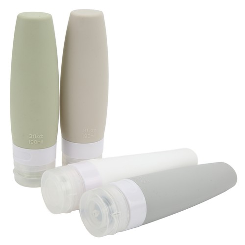 4Pcs Silicone Travel Bottle Large Opening Design Leakproof 90ml 4 Colors Sque - Picture 12 of 12