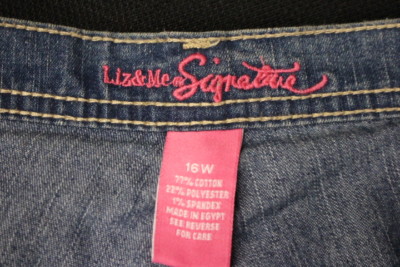 Jean Slim Bootcut Secret Liz & Me - Taille 16W (B49), Coupe Bootcut, Entrejambe 30", Neuf Avec étiquettes