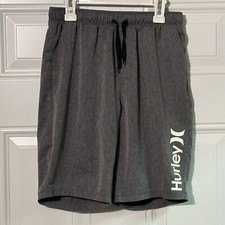Hurley Dark Gray Pull On Shorts Youth Boy Size 14/16