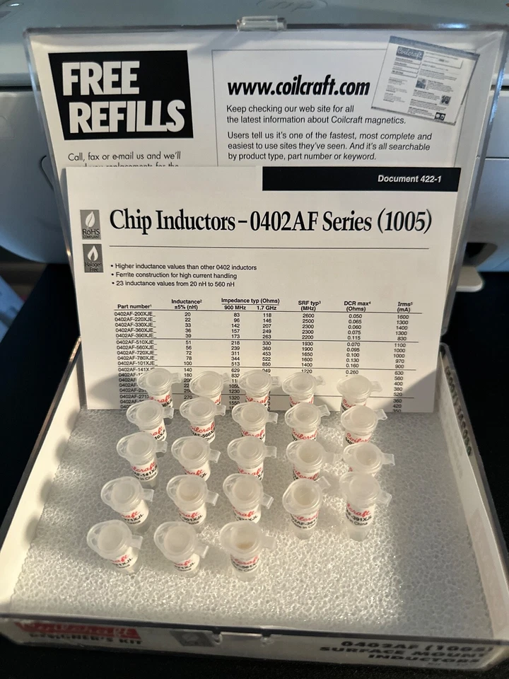 Designer's Kit C397, 0402AF chip inductors, RoHS - Image 2 of 2
