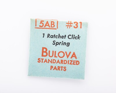 Original Bulova Ratchet Click Springs #31-Many Calibers Available!