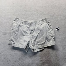Old Navy All White Jean Denim Shorts Boyfriend Cuffed Regular Adult Women's 6