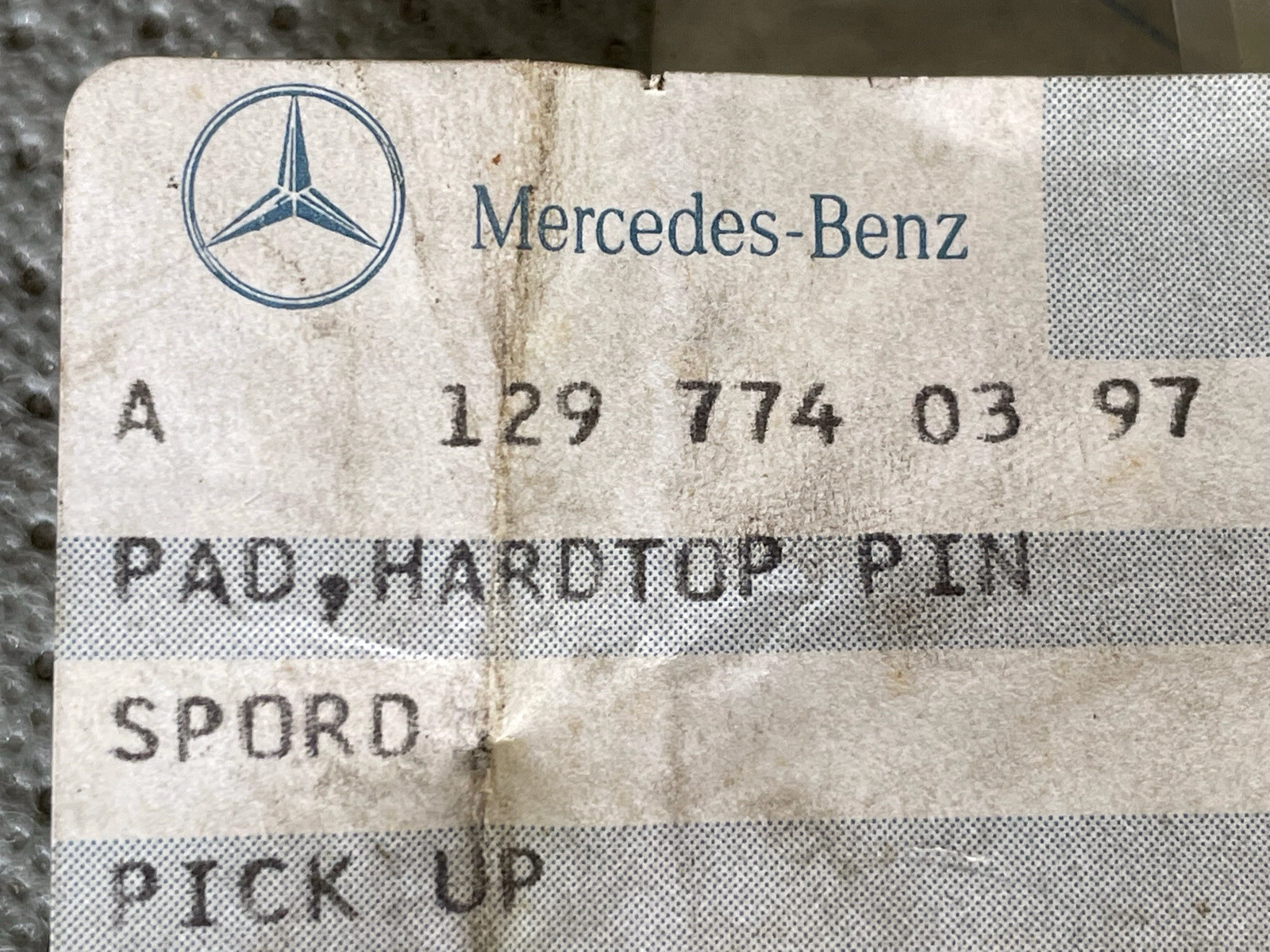 Mercedes-Benz A1297740397 R129 90-02 Top Pin Frame Rail Pad | eBay