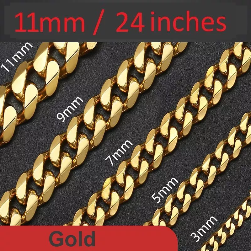 Mens gold shop curb chain necklace