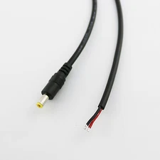 1x DC Tip Power Plug Connector 5.5mm x 2.1mm Male with Cord Cable Straight 50cm