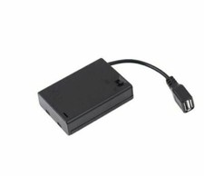 4 x AA Battery 5v Battery holder with Switch - USB 5v Power Supply