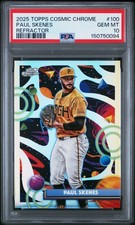 2025 TOPPS COSMIC CHROME REFRACTOR #100 PAUL SKENES PSA 10