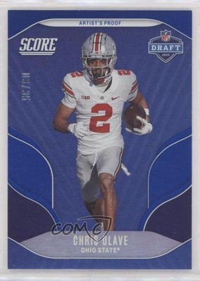 2022 Score NFL Draft Artist Proof 3/35 Chris Olave #D10 Rookie RC hd2