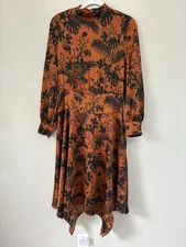 Future Collective Kahlana Barfield Brown Dress S NWT Brown Black Fit Flare Midi