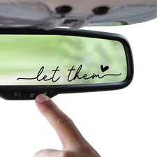 Mental Health Awareness Self Love Motivational Decal for Rearview Mirror Black