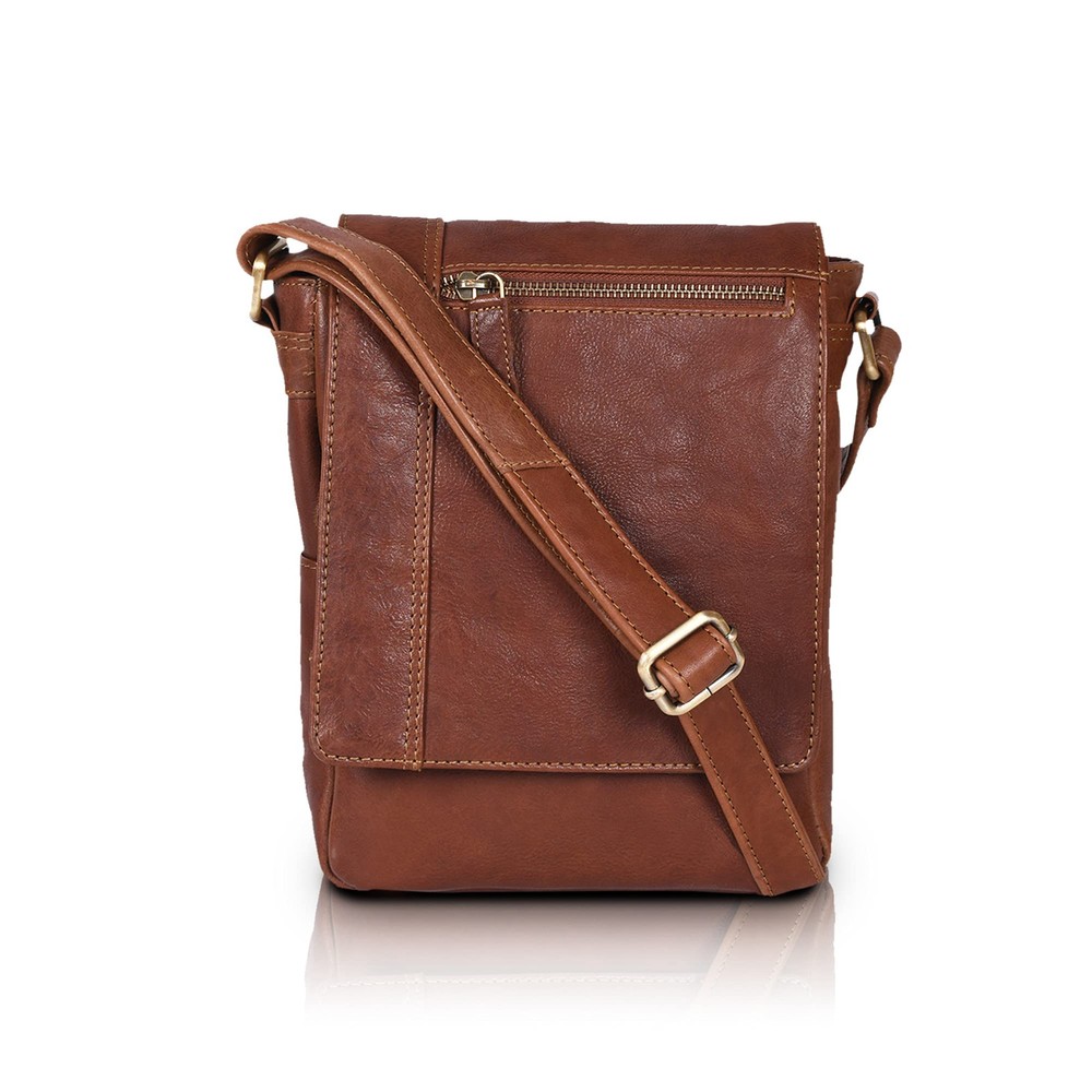Genuine Leather Unisex Crossbody Messenger Bag for Travel & Daily Use  