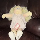Cabbage Patch Kids 24in Girl Doll 1986 Blue Eyes Blonde Yarn Hair Signed