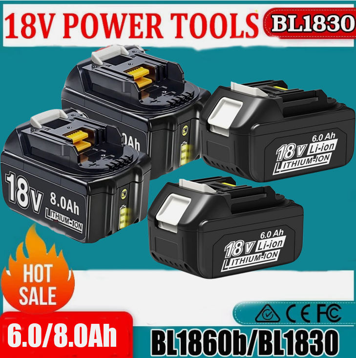 For Makita 18V 6.0Ah 8.0Ah LXT LI-ION Batterry BL1860 BL1850 BL1840 BL1830 NEW