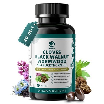 Parasite Cleanser Capsules Natural Detox Cleanse | Wormwood, Black Walnut, Clove