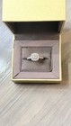 Kay Jewelers Neil Lane 14k White Gold Diamond Halo Sapphire Ring Set 6 — photo 2