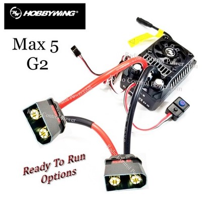 RCP-RTR Hobbywing EZRUN Max 5 G2 ESC 6-12s 250amp RTR Options QS8, XT90