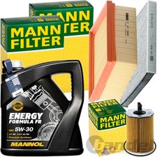 MANN INSPEKTIONSPAKET+5L MANNOL 5W-30 ÖL passend für FORD FIESTA 6 COURIER TDCI