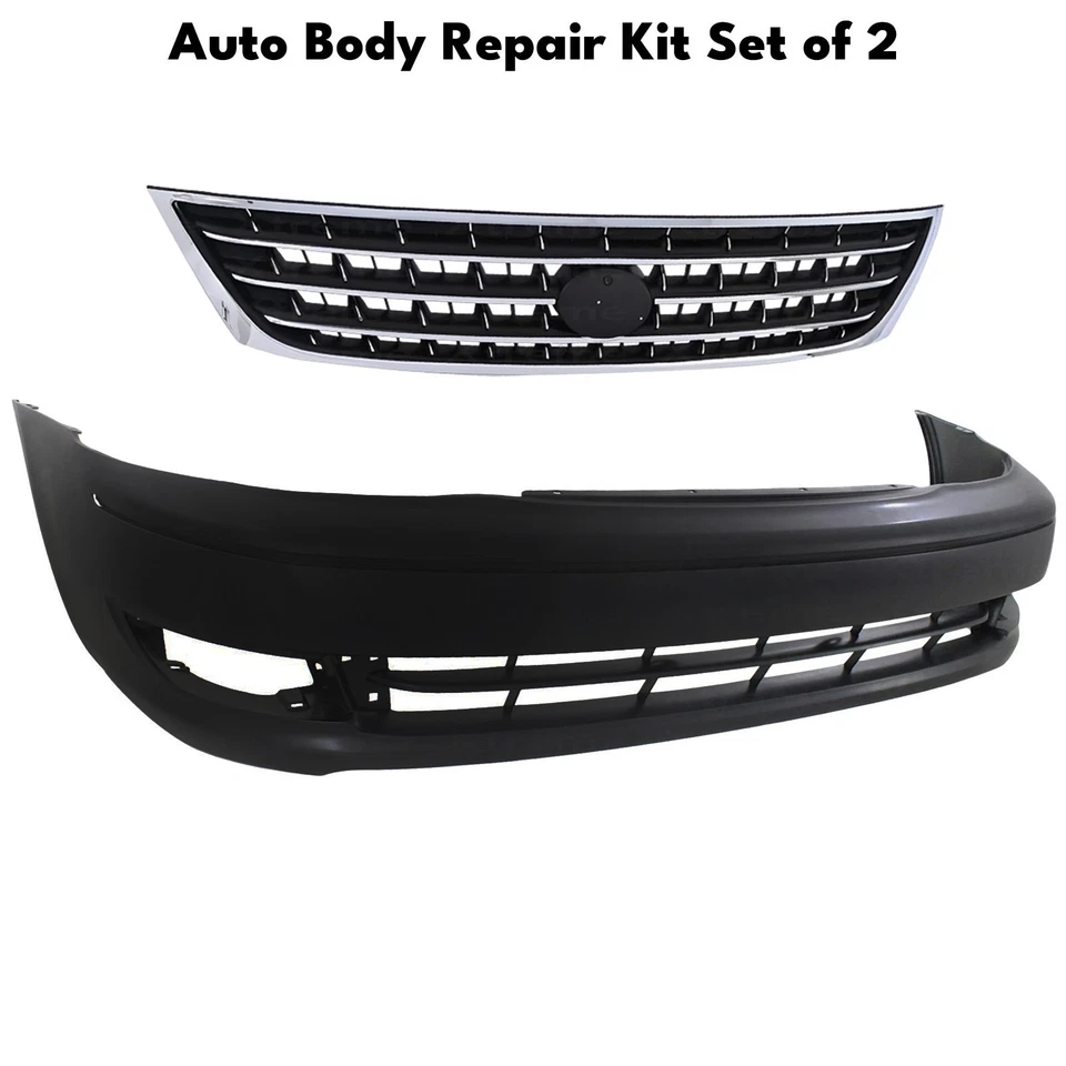 Front Bumper Cover Primed Plastic & Grille Assembly For 2003-2004 Toyota Avalon Foto 2 de 4