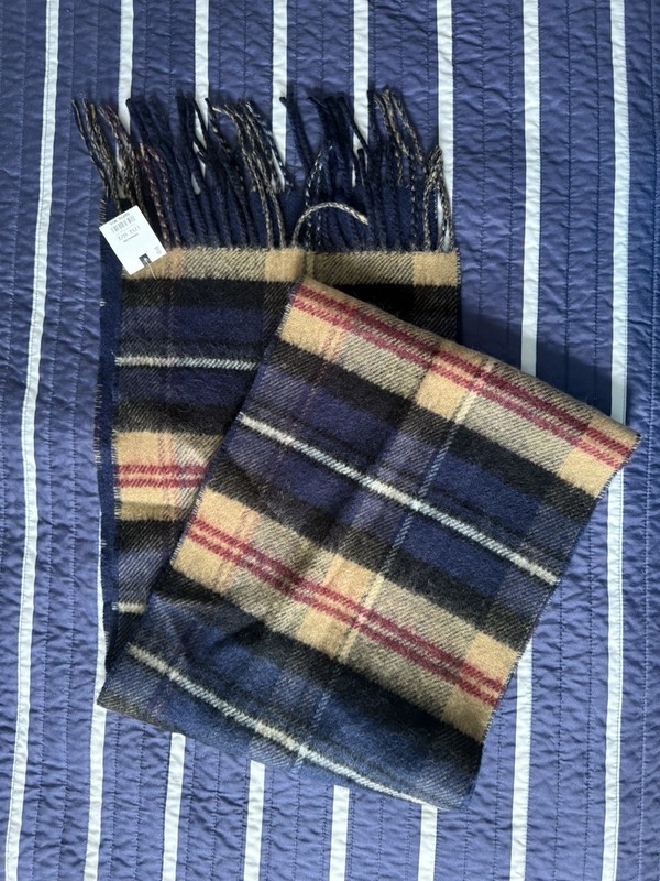 Topman Men’s Checkered Scarf, Multicolored 