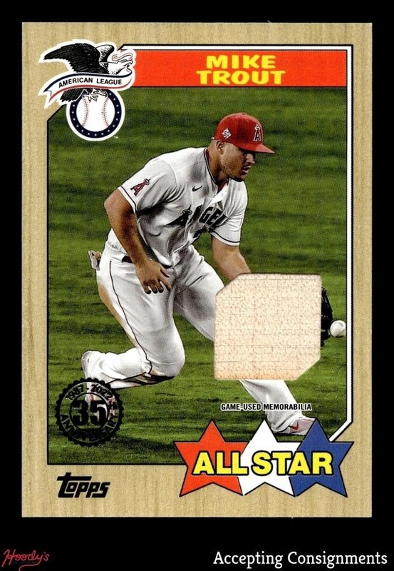 2022 Topps '87 Topps All-Star Relics Mike Trout GAME USED BAT RELIC ANGELS