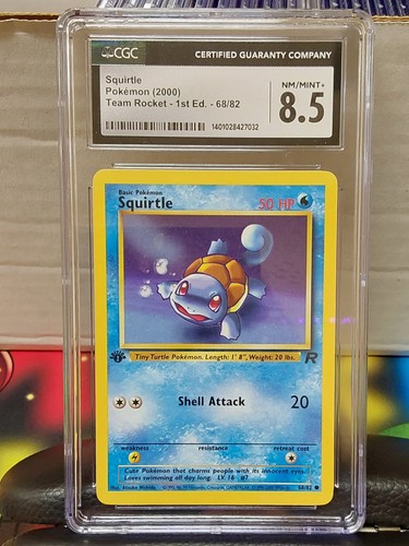 Squirtle (1st Edition) graded CGC 8.5 for sale on eBay