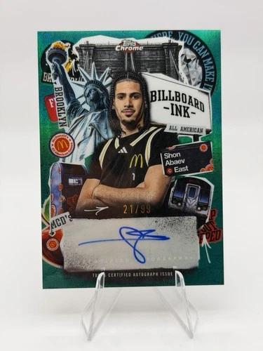 Shon Abaev Auto /99 - 2025 Topps Chrome McDonalds Green Billboard Ink - #BI-SA