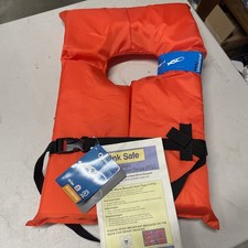 Life Jacket Vest Preserver 1 Pack Type II Orange Adult Fishing Boating USCG PFD