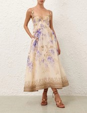 Zimmermann Dawning Picnic Linen Midi-Petal Appliqué Size AU1