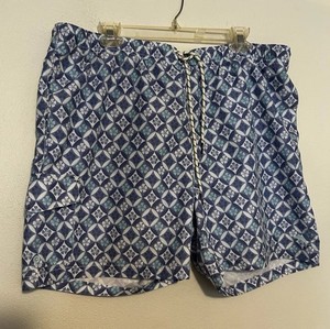 Tommy Bahama Swim Trunks Men XL Blue Bathing Suit Relax Floral Lined Shorts
