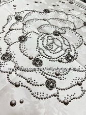 Sally Quality 19 Momme Jacquard Silk Camellia Print Double Face Collar Scarf 26"