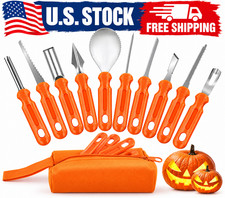 Pumpkin Carving Kit Halloween Tools Stainless Steel Set with Carrying Bag US