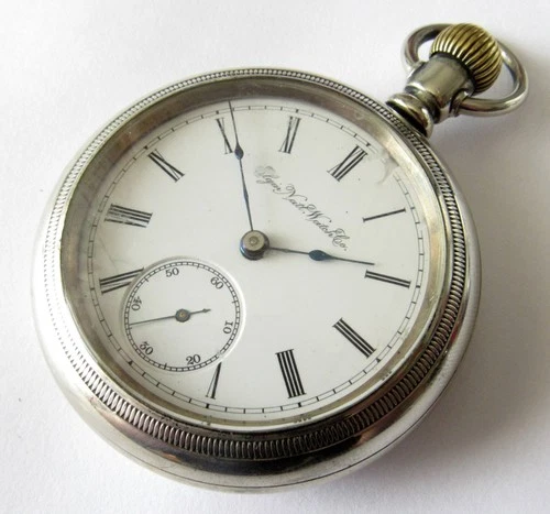 Antique Elgin Pocket Watch 18 size 11 jewels Silverode case RUNS