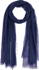 Women Summer Cotton Linen Scarf Crinkle Long Beach Shawl Wrap Hijab Fringe