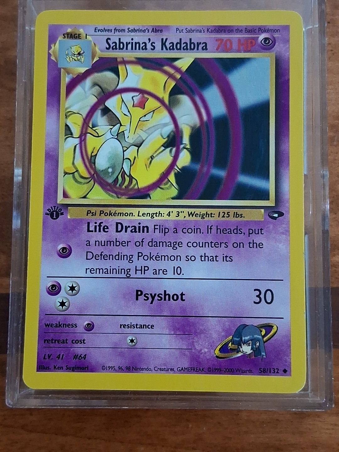 Sabrina’s Kadabra 1st Edition 58/132 - Gym Challenge Pokémon NM