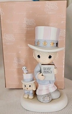 NEW Precious Moments God Bless America Uncle Sam USA July 4th Figurine 102938R