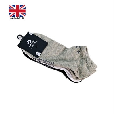 Converse Herren Socken Turnschuhe 8,5-11 Flachstrick Low Cut 3er Pack Sneaker Sport NEU