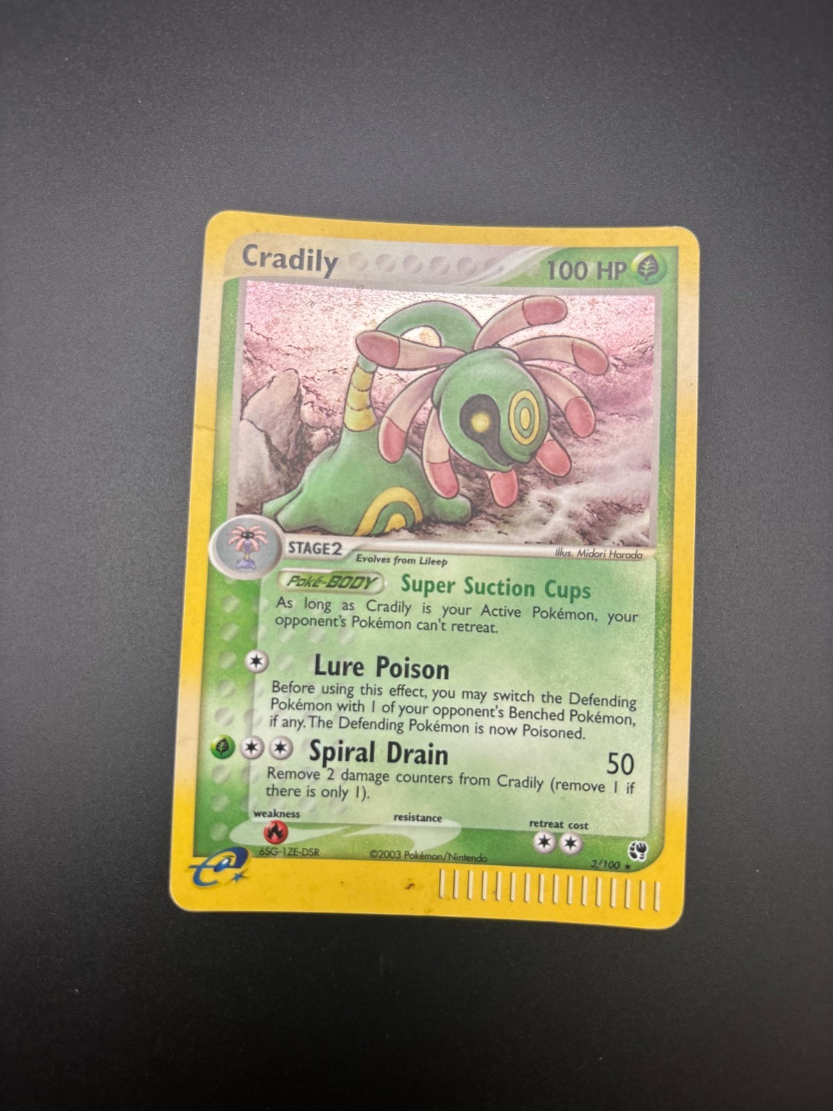 Cradily 3/100 EX Sandstorm Holo