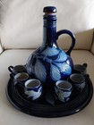 Vintage Betschdorf Stoneware Grappa Liquor Set